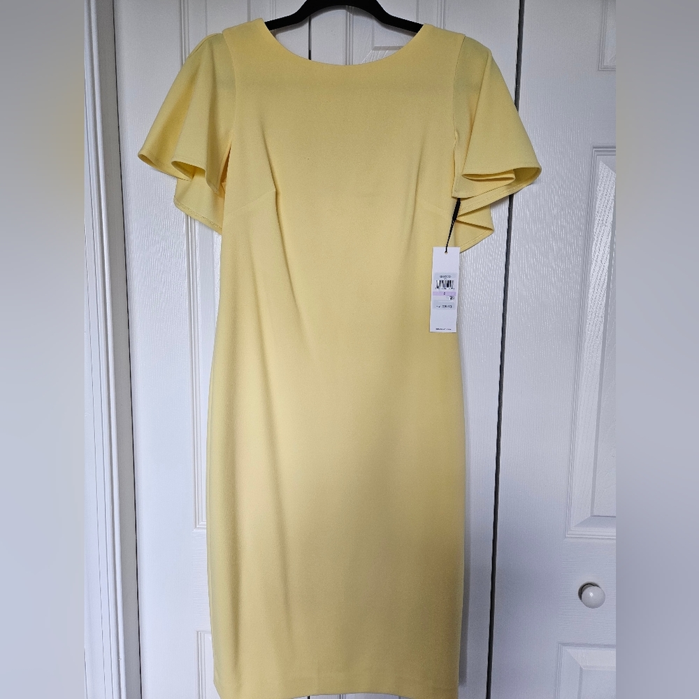 Calvin Klein Flutter Sleeve Dress